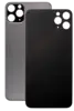 Заднее стекло (крышка) для iPhone 11 Pro Max с увеличенными отверстиями под окошки камер, Копия, Graphite, графитовый