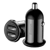 Автомобильное зарядное устройство Baseus Grain Pro Car Charger Dual USB, Черный (CCALLP-01)