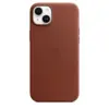 Кожаный чехол Leather Case MagSafe для iPhone 14 Plus, Umber