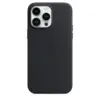 Кожаный чехол Leather Case MagSafe для iPhone 14 Pro Max, Midnight