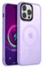Чехол Magnetic Matte Transparent Case для iPhone 14 Pro Max, Light Purple