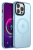 Чехол Magnetic Matte Transparent Case для iPhone 14 Pro, Peak Blue