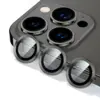 Защитное стекло для камеры Metal Lens Ring Tempered Glass Camera Protector для iPhone 14 Pro / 14 Pro Max, Black