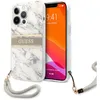Чехол CG Mobile Guess PC/TPU Marble Hard + Nylon hand cord для iPhone 13 Pro, Grey (GUHCP13LKMABGR)