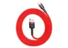 Кабель Baseus Cafule [USB - Lightning] 2.4A 100см, Красный/Черный (CALKLF-B09)