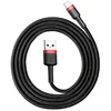 Кабель Baseus Cafule [USB - Lightning] 2,4A 100см, Красный/Черный (CALKLF-B19)