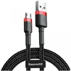 Кабель Baseus Cafule [USB - MicroUSB] 2.4A 100 см, Red/Black (CAMKLF-B91)