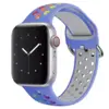 Силиконовый ремешок Perforated Sport Band для Apple Watch 38/40/41мм, Lavender/Rainbow