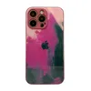 Чехол Silicone Paints glass для iPhone 13 Pro Max, Cherry