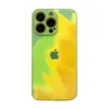 Чехол Silicone Paints glass для iPhone 12, Green