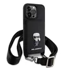 Чехол CG Mobile Karl Lagerfeld Crossbody Saffiano Cradslot Hard для iPhone 14 Pro, Черный (KLHCP14LSAIPCK)