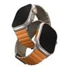 Силиконовый ремень Uniq Revix reversible Ed. Leather/Silicone для Apple Watch 42/44/45/49mm, Orange/Khaki (45mm-REVPSORGKAK)