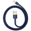 Кабель Baseus Cafule [USB - Lightning] 2.4A 100см, Blue/Gold (CALKLF-BV3)