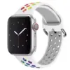 Силиконовый ремешок Perforated Sport Band для Apple Watch 38/40/41мм, White/Rainbow