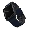 Кожаный ремень Uniq Straden Waterproof для Apple Watch 49/45/44/42mm, Blue (45MM-STRABLU)