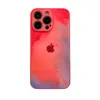 Чехол Silicone Paints glass для iPhone 13, Pink