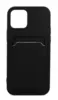 Чехол Silicone Colored Card Case для iPhone 12 Pro Max Black