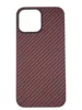 Карбоновый чехол Carbon Fiber with Magsafe для iPhone 13 Pro Max Red Black