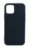 Чехол Silicone Colored Card Case для iPhone 12 / 12 Pro Dark Blue