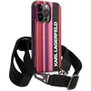 Чехол CG Mobile Karl Lagerfeld Crossbody PC/TPU Color stripes with Strap Hard для iPhone 14 Pro Max, Pink (KLHCP14XSTSTP)