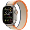 Apple Watch Ultra 2 49 мм корпус из титана ремешок Trail Loop оранжевого/бежевого цвета