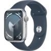 Apple Watch series 9 45 мм корпус из алюминия серебристого цвета спортивный ремешок синего цвета