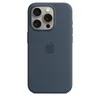 Чехол Silicone Case MagSafe для iPhone 15 Pro, Storm Blue