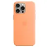 Чехол Silicone Case MagSafe для iPhone 15 Pro Max, Orange Sorbet