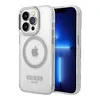 Чехол Guess Metal Outline для iPhone 15 Pro, Transparent/Silver (GUHMP15LHTRMS)