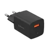 Сетевое зарядное устройство Deppa Wall Charger GaN [USB + USB-C] 45W, Черный (11436)