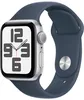 Apple Watch SE 2023 40 мм корпус из алюминия серебристого цвета спортивный ремешок цвета "грозовой синий"