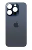 Заднее стекло (крышка) для iPhone 15 Pro Max копия под оригинал Blue Titanium Синий Титан