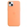 Чехол Silicone Case MagSafe для iPhone 15 Plus, Orange Sorbet