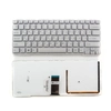 Клавиатура для ноутбука Sony SVE14A серебристая без рамки, с подсветкой