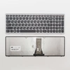 Клавиатура для ноутбука Lenovo IdeaPad Flex 15 черная с серой рамкой