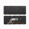 Клавиатура для ноутбука HP ProBook 640 G1 черная с черной рамкой, с подсветкой