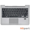 Клавиатура для Samsung NP530U3C черная (Топкейс серебристый)