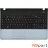 Клавиатура для Samsung NP300E5A черная (Топкейс серебристый)