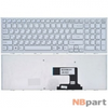 Клавиатура для Sony VAIO VPCEL белая с белой рамкой