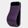 Special order: Чехол для iPhone 12/12Pro из кожи крокодила, фиолетового цвета