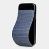 Special order: Чехол для iPhone 12/12Pro из кожи крокодила, голубого цвета