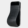Чехол для iPhone 12 Pro Max из натуральной кожи крокодила, черного цвета