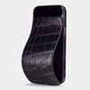Special order: Чехол для iPhone 12 Pro Max из натуральной кожи крокодила, черного цвета