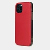 Чехол-накладка для iPhone 12 Pro Max из кожи теленка красного цвета