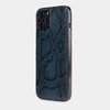 Чехол-накладка для iPhone 12 Pro Max из натуральной кожи питона, синего цвета