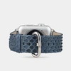 Ремешок для Apple Watch 42/44/45/49mm Classic из кожи питона синего цвета