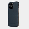 Чехол-накладка для iPhone 14 Pro Max из кожи теленка, цвета синий