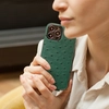 Чехол для iPhone 14 Pro из кожи страуса, зеленого цвета