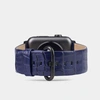 Ремешок для Apple Watch 42/44/45/49mm Classic из кожи крокодила синего цвета