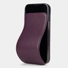 Чехол для iPhone 14 Pro из кожи козы, фиолетового цвета